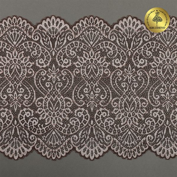Кружево бельевое эластичное 225 мм / 3 м, 40992 цв.бежевый, Kruzhevo