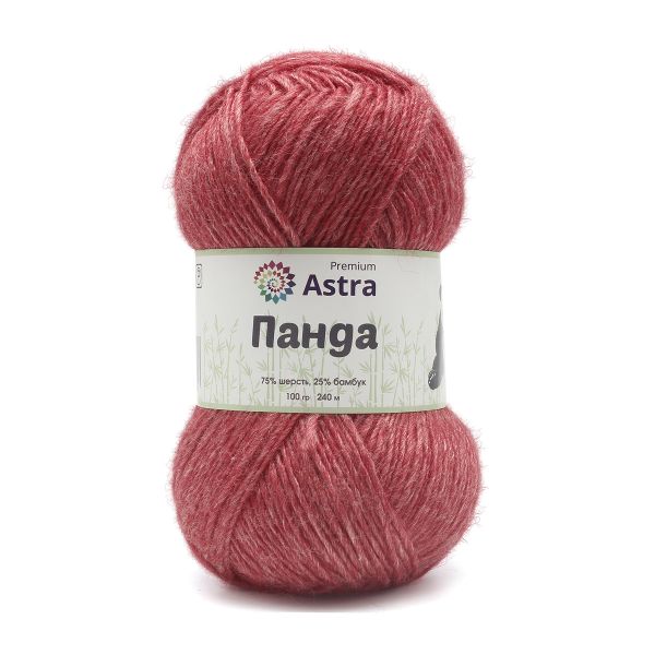 Пряжа Astra Premium (Астра Премиум) Панда (Panda) / уп.2 мот. по 100 г, 240 м, 151 красный