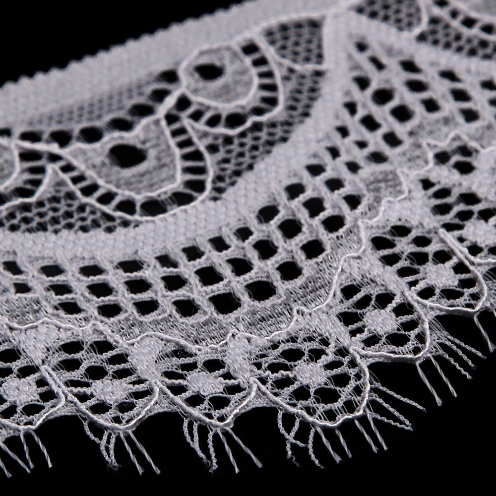 Кружево эластичное (стрейч) 60 мм / 3 метра, C154 светло-серый