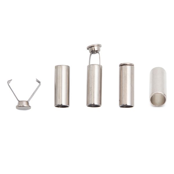 Наконечник для шнура металл 20,7х7 мм, металл, никель, 6660-0073, 20 шт