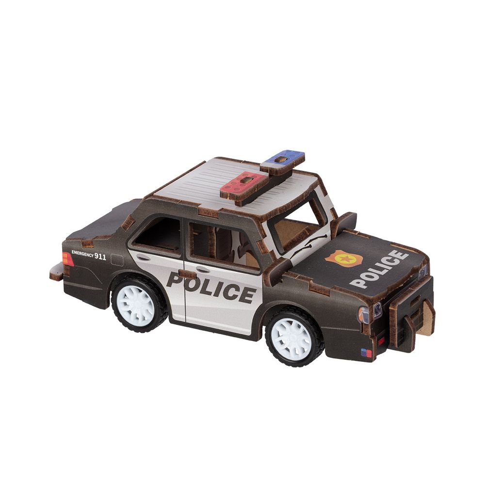 Пазл объемный 3D, 22 элемента, Серия Транспорт (мини) Полицейская машина, Rezark ROM-07