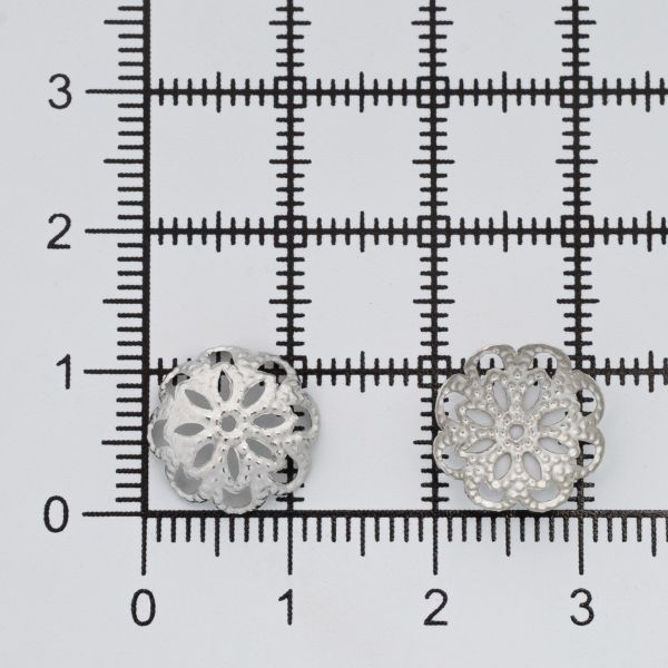 Шапочка для бусин 4AR205, 12мм 30 шт/упак, Astra&Craft (Никель)