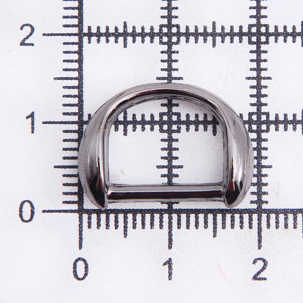 Полукольцо декоративное металл 12.0 мм (in), (внешн. 20х14 мм), 4 шт, олово черный никель, MT-1855