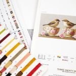 Набор для вышивания нитками Luca-S, Три изящные птички, 52х21см