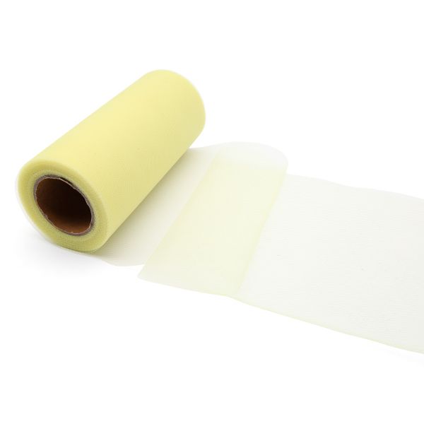 Фатин на шпульке средней жесткости 150мм, 22,86м (18 желтый)