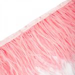 Перья на ленте Страус 15 см, FBY-15-123, цв. нежно-розовый, 2м
