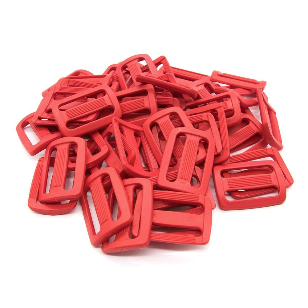 Пряжка, ПА, цветная, 30 мм (с820 красный), 50 шт