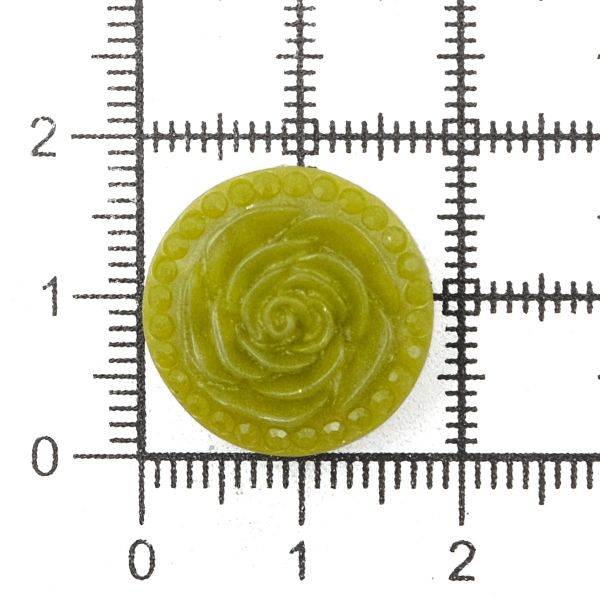 Пуговицы на ножке Розочки, 10 шт (23 травяной)