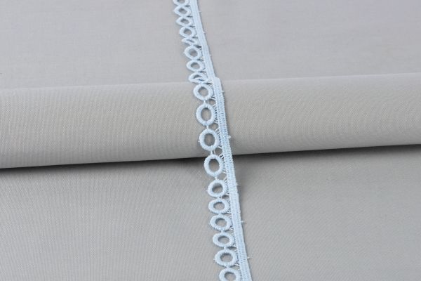 Кружево гипюр (плетёное) 17 мм / 10 м, GP011B голубой, Gamma GGM-1703