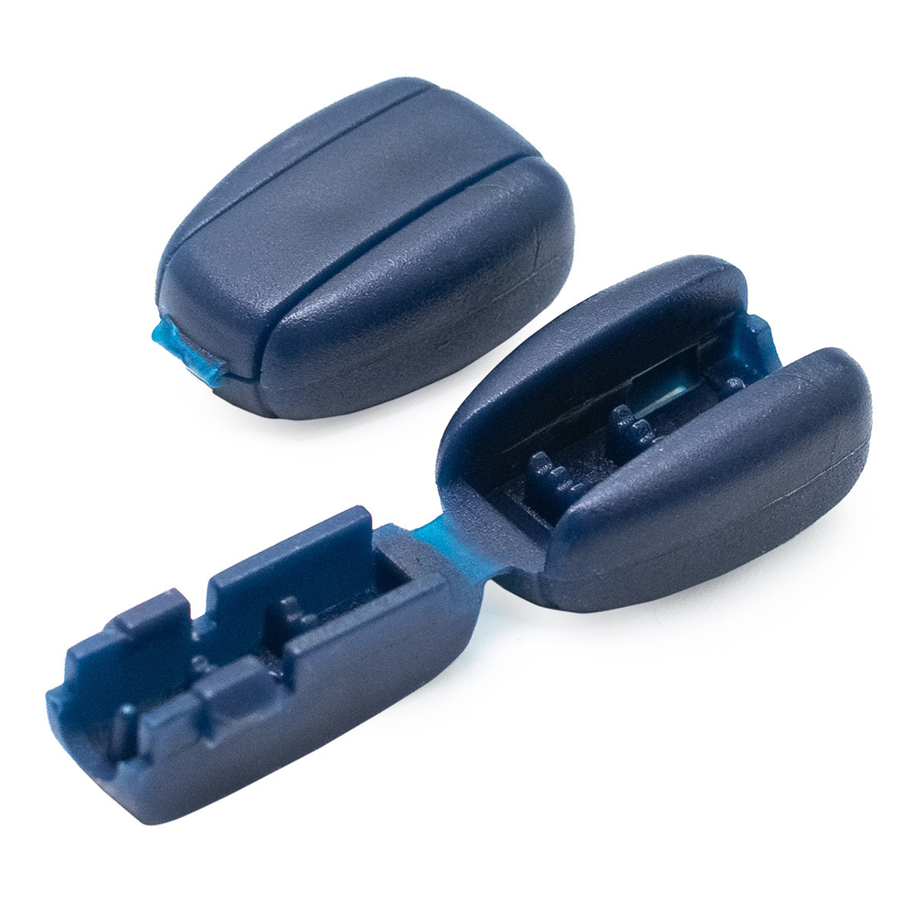 Наконечник для шнура пластик ⌀4 мм, 12х17 мм, т.синий, 100 шт