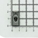 Фиксатор (зажим) для шнура металл 1 отв., 20х10 мм, (in ⌀4.5 мм), цв.т.серебро, 10 шт