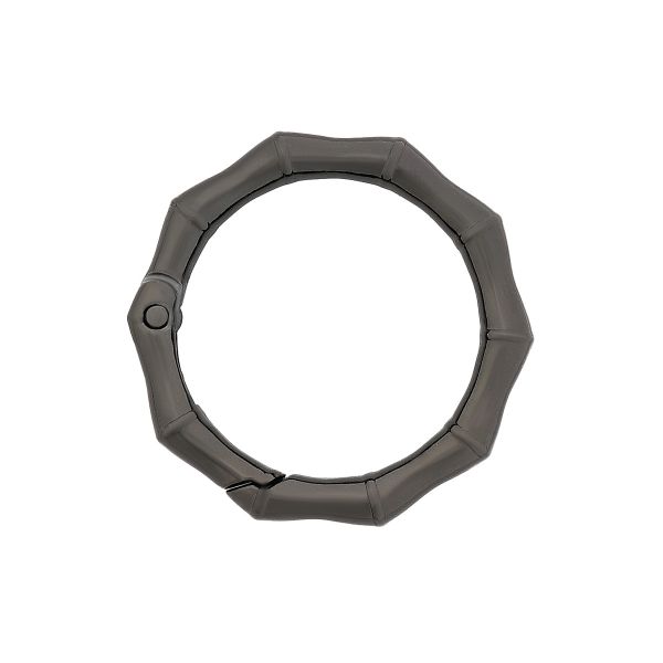 Карабин металл кольцо ⌀32 мм, декоративный, черный никель, MB_2231, 6 шт