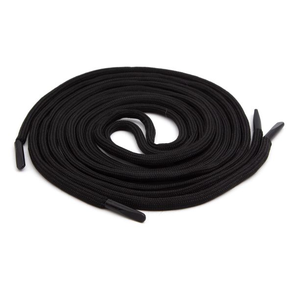 Шнурки круглые с металлическим наконечником 4.0 мм / 130 см, 1 пара (2 шт), черный, 6220-0133