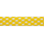 Бейка косая хлопковая полоски, клетка, горошек 14 мм, 60 метров, (171 желтый) 08-105