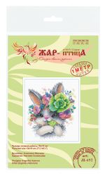 Набор для вышивания нитками МП Студия (Жар-птица), Очаровательный кролик 19х16 см