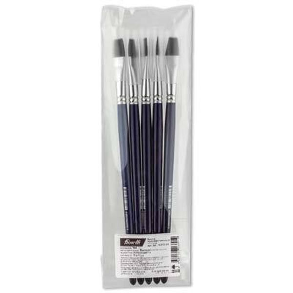 Кисть белка плоская №04, 5 шт, короткая ручка, Vista-Artista 10212-04