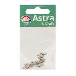 Замок для бус кольцо с ответной частью, 9 мм, 5 шт в упак, Astra&Craft, никель