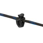 Фиксатор (зажим) для шнура пластик 1 отв., ⌀3.0 мм, 24 шт, №01 черный, Micron A 8838