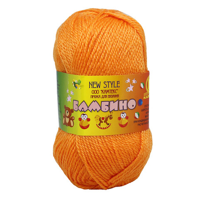 Пряжа Камтекс Бамбино / уп.10 мот. по 50 г, 150 м, 035 оранжевый