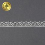 Кружево отделочное в стиле "трикотаж" 12 мм 150-2 цв.02 молочный, 27.4 м