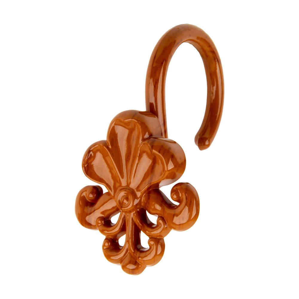 Крючки шторные для карниза навесные ⌀6 мм, 10 шт, 04 под дерево, Sofi H20