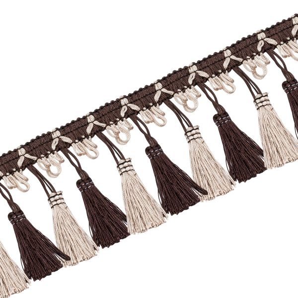 Бахрома отделочная 115.0 мм / 10 метров, с кистями, (195-200), 878