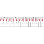 Лента (тесьма) шторная: сборка буфы (1:2.5) 65 мм / 50 метров, белый, OZ-IS 3861 P