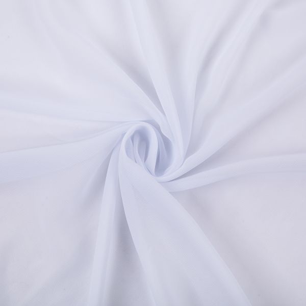 Ткань блузочная Poly Chiffon 84 г/м², 150х147 см, _ белый, Gamma PC-02