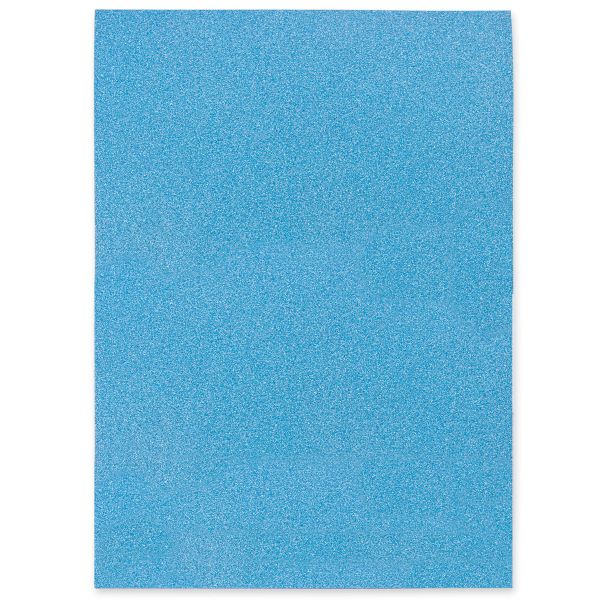 Бумага цветная глиттерная 250 г/м², А4, 21х29.7 см, 10 шт, 05-бирюзовый (ocean blue), Vista-Artista GLIT-A4