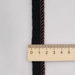 Кант витой 5 мм / 25 метров, черный/108 темно-коричневый, 3AR3294