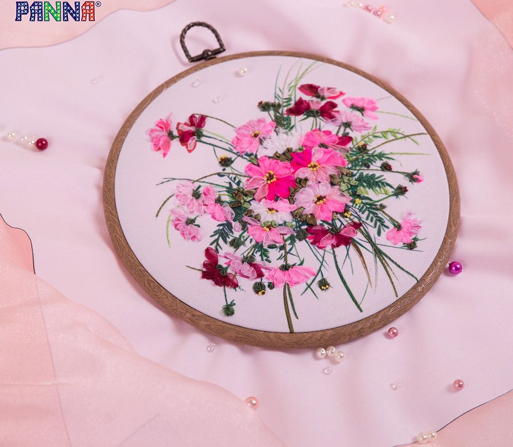 Набор для вышивания нитками Panna, Живая картина, Дыхание нежности, 19х19 см