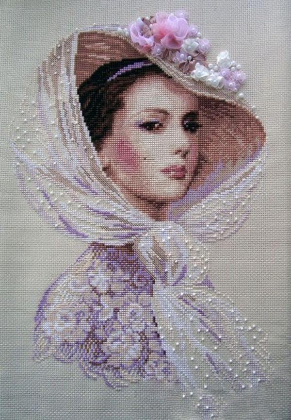 Набор для вышивания нитками Риолис, Сиреневый вечер 30х40 см