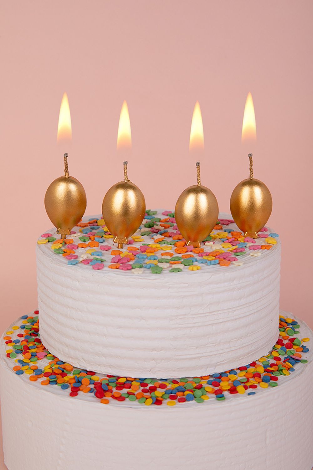 Набор свечей для торта 6 г, 12х4 шт, 01_золотые шарики, Boomzee BCD-23