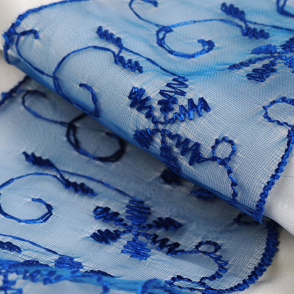 Кружево капроновое 65 мм / 13.7 м, TBY 30011, цв.040 синий, Kruzhevo