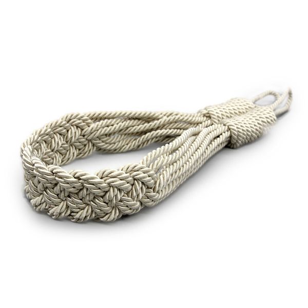 Подхваты шторные Макраме (L65см/ ширина 4см) (6 молочный) К-15