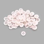 Пуговицы 4 прокола 18L=11 мм, пластик, Wht-01 белый, 72 шт, CN2842