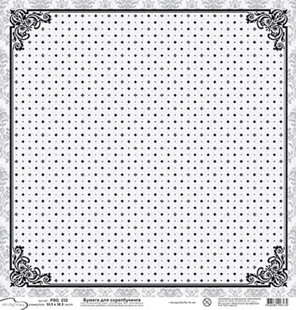 Бумага для скрапбукинга 180 г/м², 30.5х30.5 см, 10 шт, (270)232 Свадьба, Mr.Painter PSG