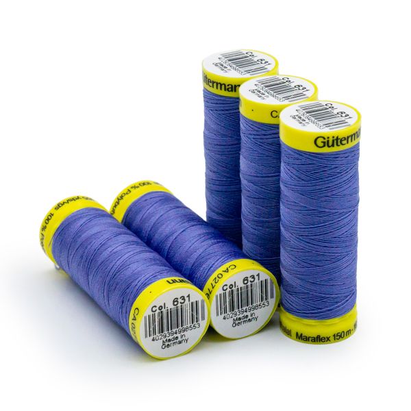 Нитки для трикотажа Gutermann Maraflex, 150м, 631 нежная лаванда, 5 катушек