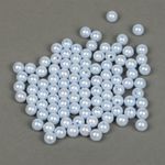 Бусины пластик (перламутр) ⌀10 мм, цв.A26 голубой, уп.500г (960 шт), Magic4Hobby
