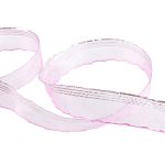 Лента капроновая (органза) 20.0 мм / 25 метров, 058 сиреневый/серебро, Blitz ORT-20