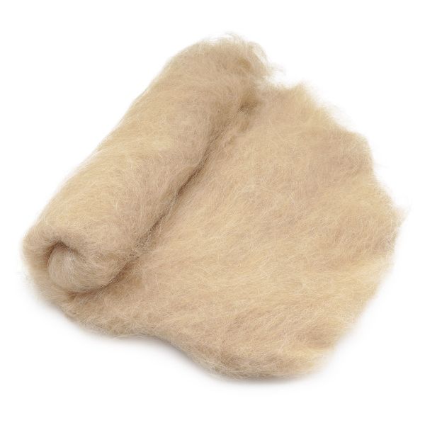 Шерсть для валяния Ангорка для творчества (мохер 45%, шерсть 37%, акрил 18%), 100 г, 005 бежевый, Камтекс