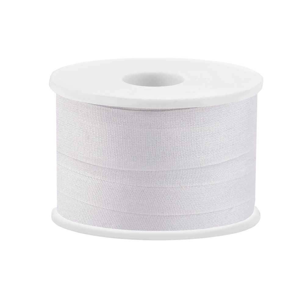 Лента (тесьма) шелковая 13.0 мм / 45.5±0.5 метров, №001 белый, Gamma SR-13