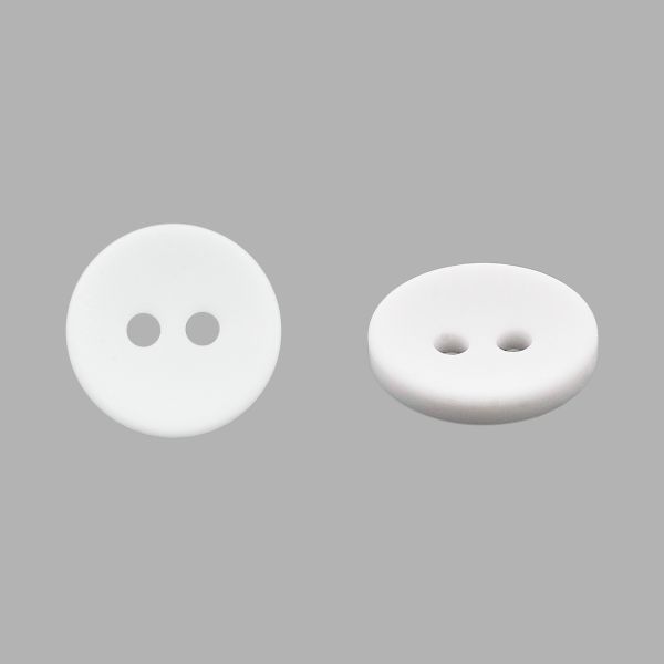 Пуговица 2 прокола 24L=15 мм, White, белый, NE188, 36 шт