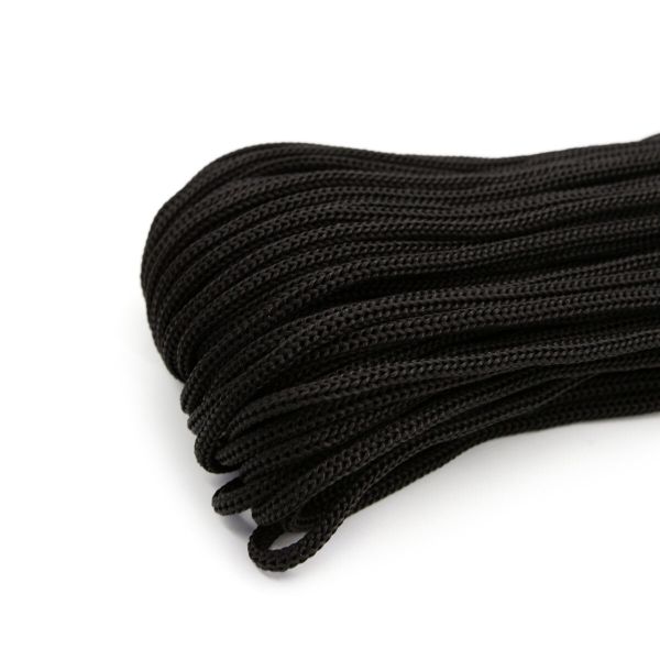 Шнур полипропилен круглый вязаный ⌀5.0 мм / 100 метров, 5-02 черный