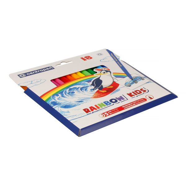 Набор цветных фломастеров RAINBOW KIDS PA 7550/18 18 цв, 7550/18, Centropen 7550/18