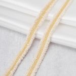 Тесьма отделочная твидовая 15 мм / 82.29 метра, с люрексом, натуральный/золото, 3Al284