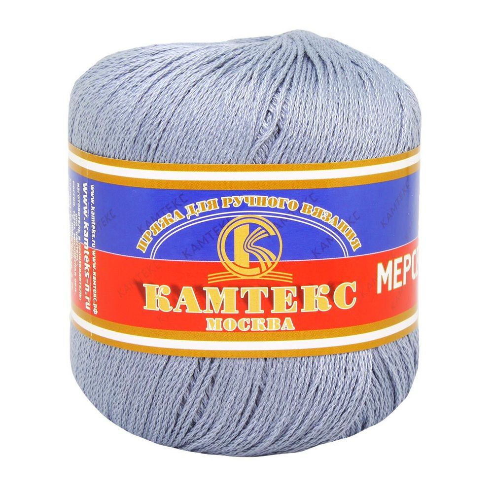 Пряжа Камтекс Мерсеризованный хлопок / уп.10 мот. по 50 г, 200 м, 169 серый