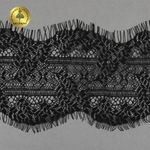 Кружево шантильи (реснички) 120 мм, цв.2 черный, 3 метра, Kruzhevo