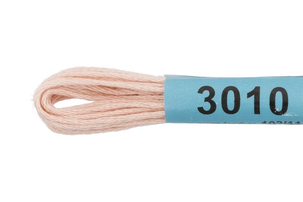 Мулине Gamma 100% хлопок, цв.3010 бл.розовый, 24 мотка по 8 метров