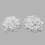 Крючки пришивные в оплетке 18х35 мм, цв.белый, 100 шт